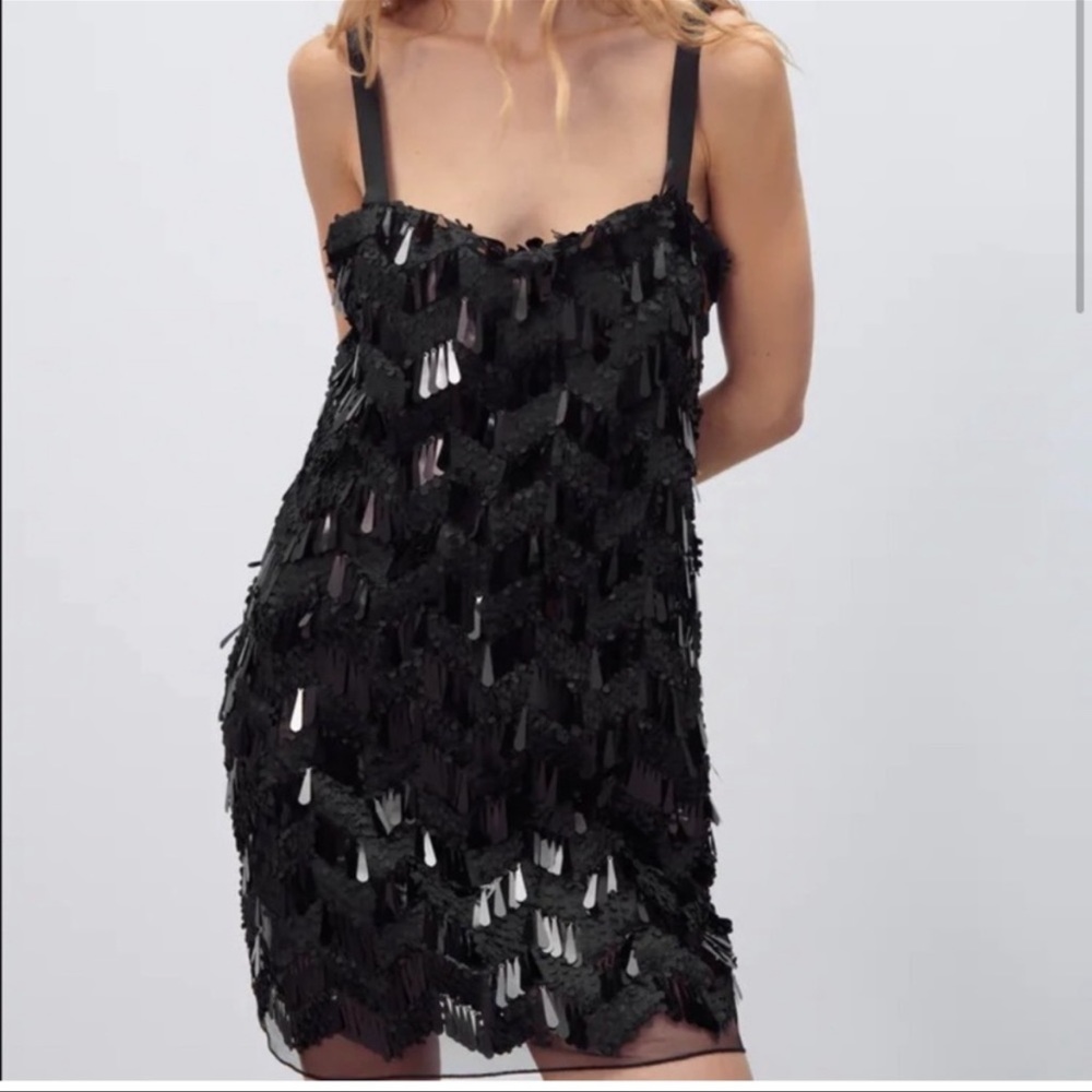 Zara sequin mini dress